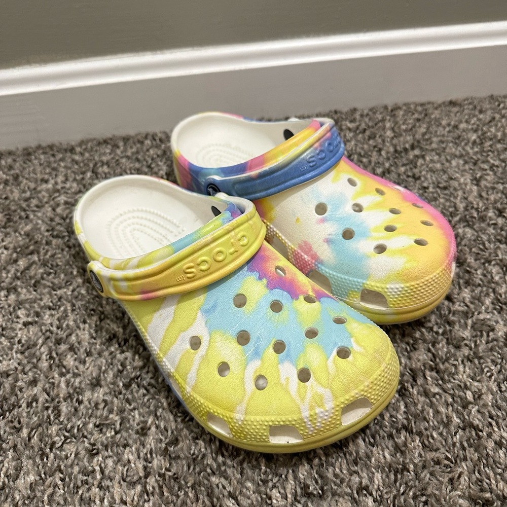 Tie dye Crocs